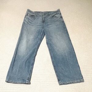 Women’s American Eagle Ex-Boyfriend Strigid Straight Leg Jeans, Size 14R